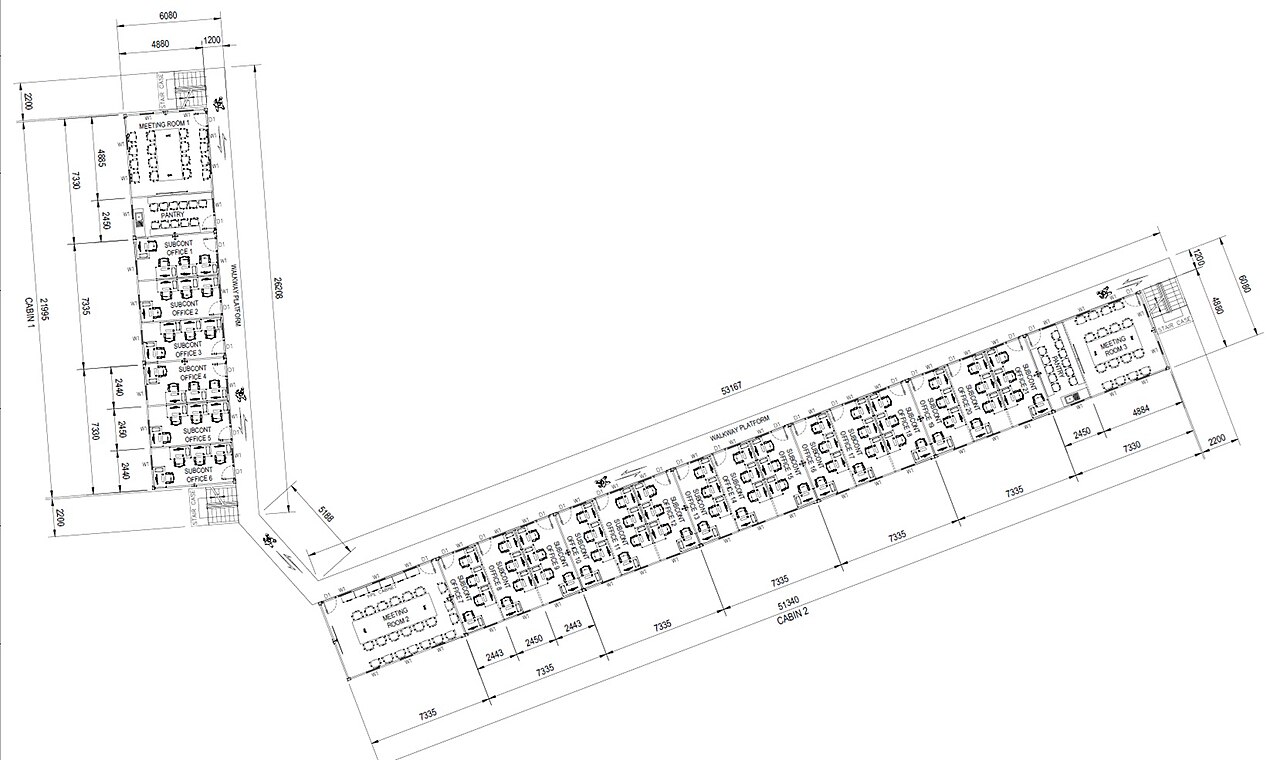 office desk and doorway alignment check