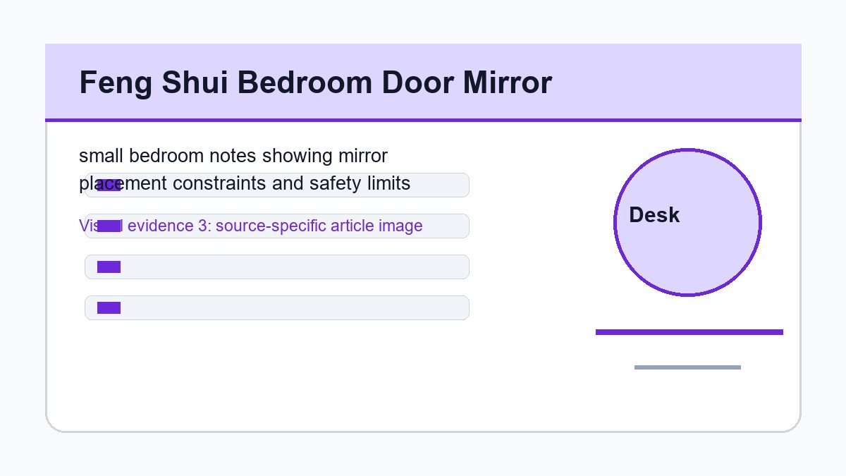 small bedroom notes showing mirror placement constraints and safety limits