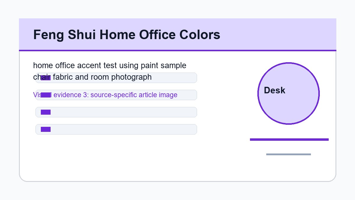 home office accent test using paint sample chair fabric and room photograph
