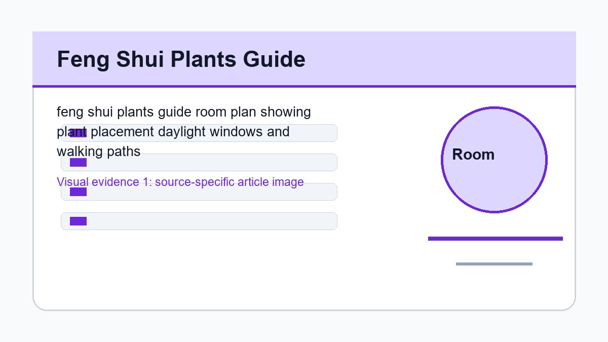 feng shui plants guide room plan showing plant placement daylight windows and walking paths