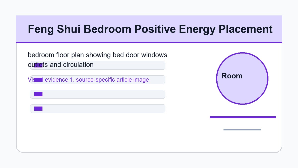 bedroom floor plan showing bed door windows outlets and circulation