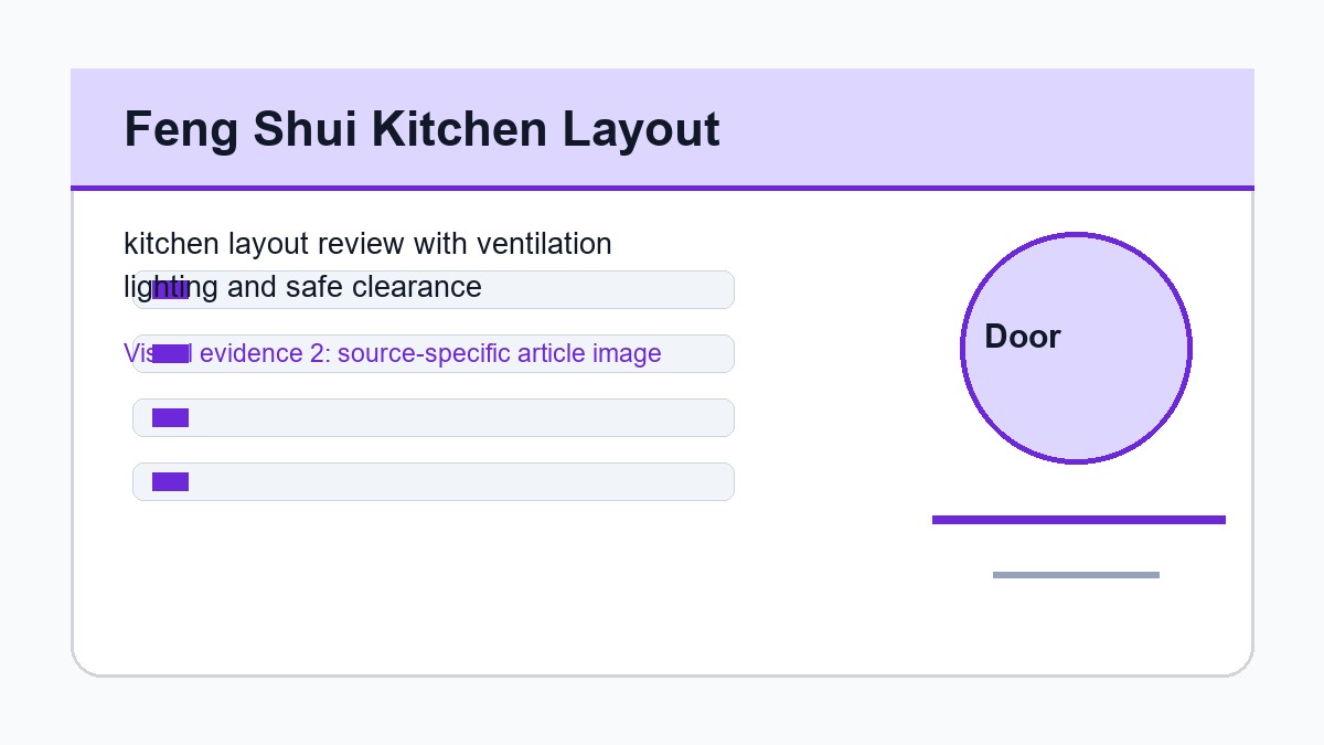 kitchen layout review with ventilation lighting and safe clearance